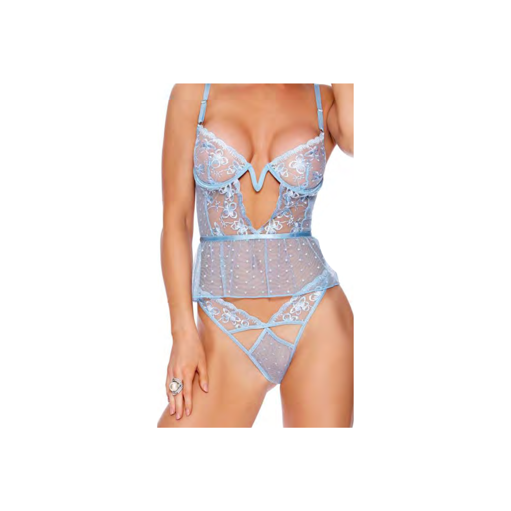 2 piece demi cup and thong